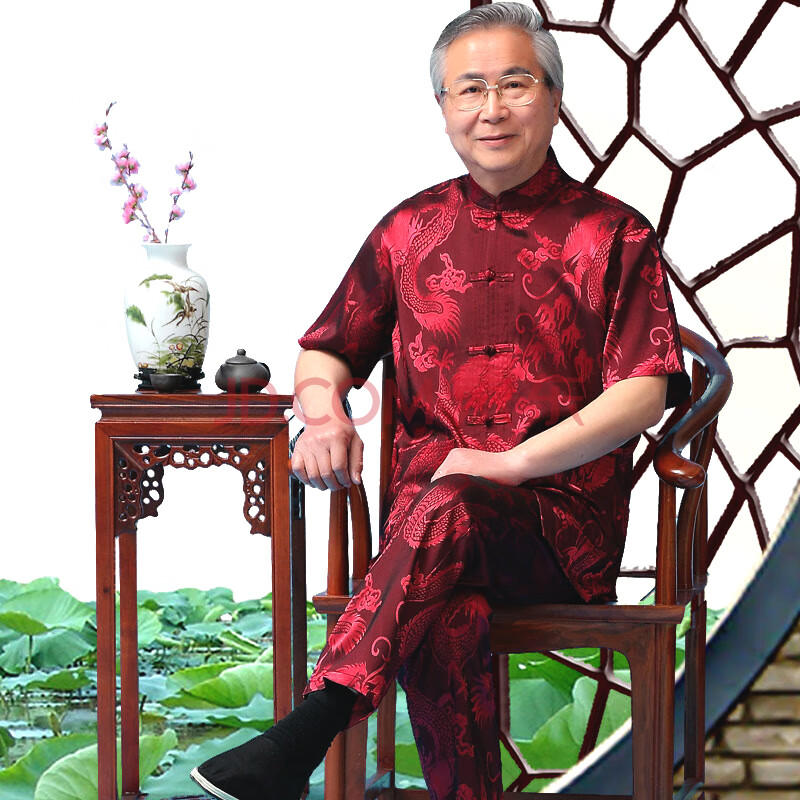 八十岁男老年人夏天套装老人家衣服夏装50-60-70-80岁老爷爷中老年