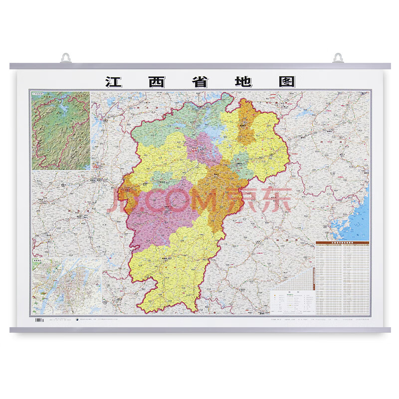 2021年全新版江西省地图挂图约1.1*0.