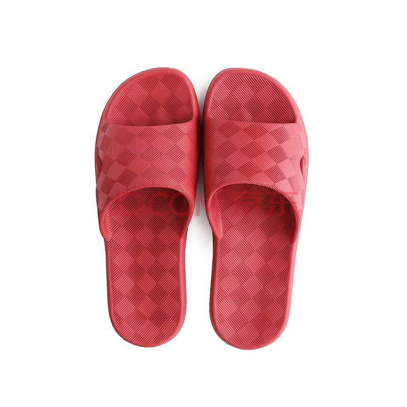 拖鞋夏天家用室内静音防滑家居塑料软底卫生间凉拖鞋女浴室洗澡 红色