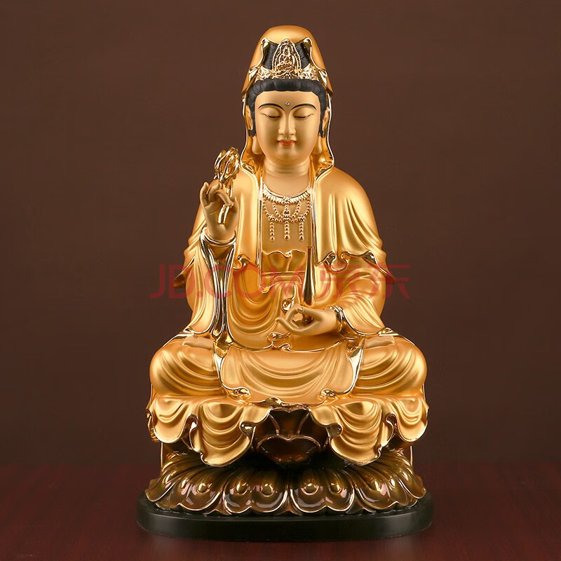 大日如来佛祖像供奉本命佛未开光 金色观音佛像/一尊 16寸(高40厘米)