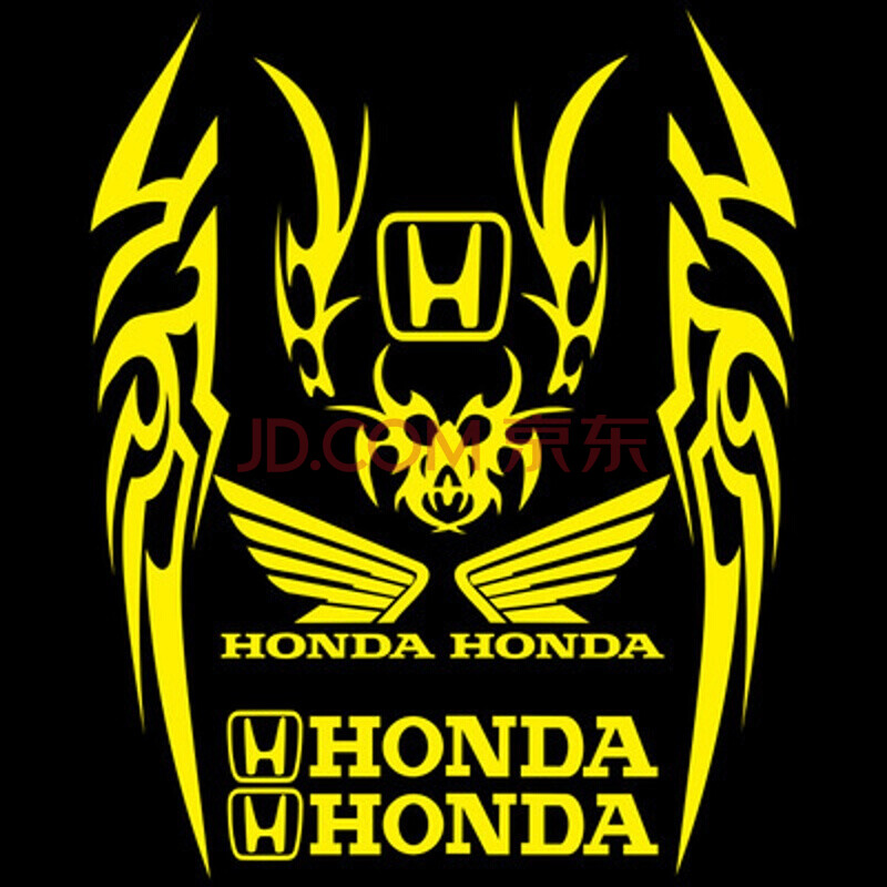 五羊本田125摩托车改装个性贴花幻影战神车贴纸拉花贴画翅膀套贴 反光