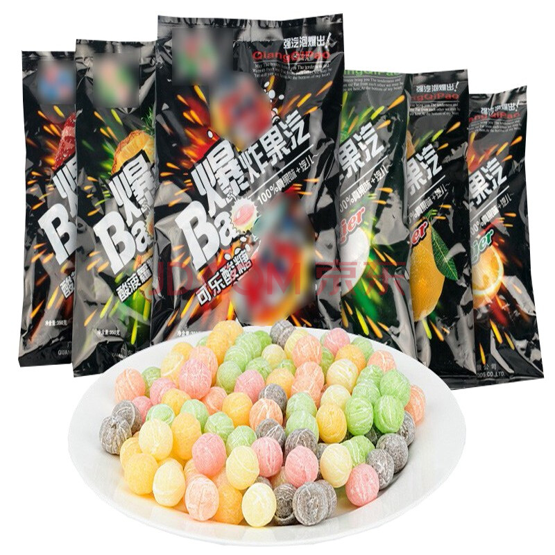 爆炸糖爆炸果汽糖果水果糖爆果汽童年8090后怀旧传统休闲零食糖果小