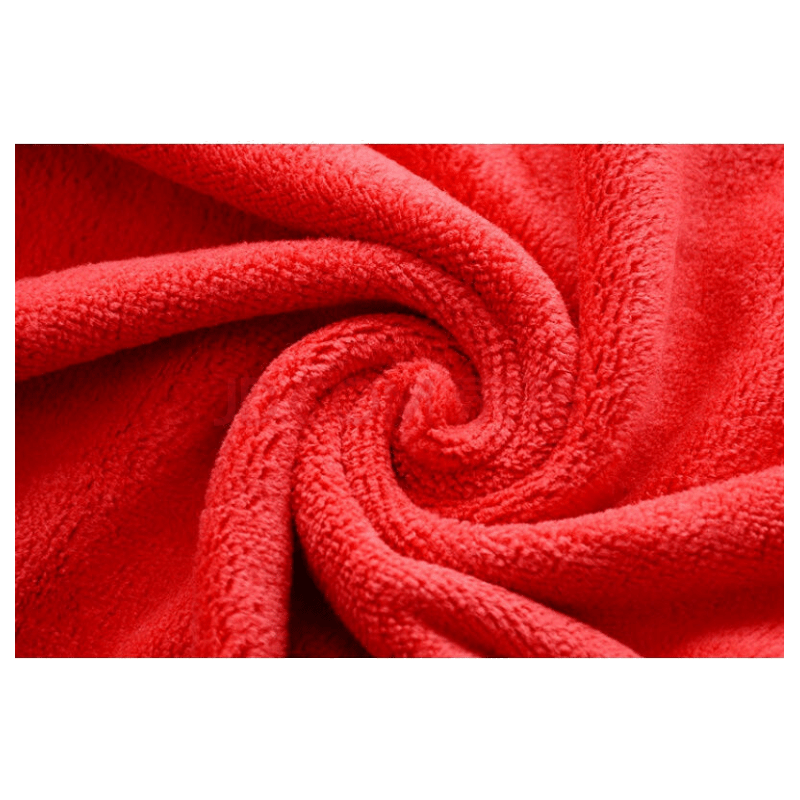 大号洗车洗车加厚擦车巾加大吸水不掉毛汽车清洁用品纤维抹布 红色 30