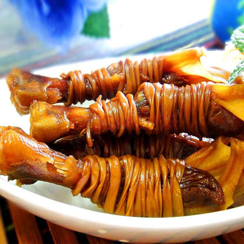 安徽美食水阳钱德明鸭脚包腊味火锅鸭掌鸭爪散装美食鸭脚包下酒菜 钱