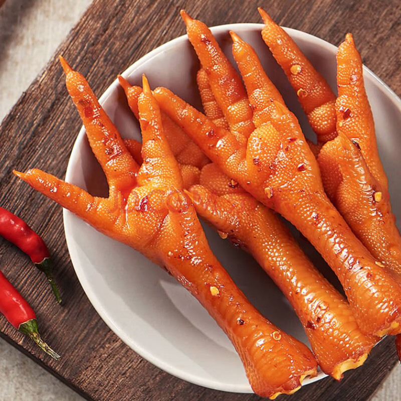 多味鸡爪500g微辣泡椒凤爪鸡脚辣酱香辣卤味零食休闲食品 多味鸡爪
