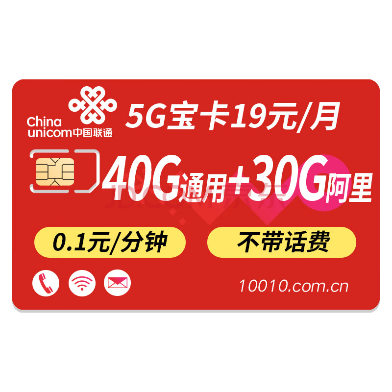 中国联通 联通4g5g手机卡电话卡大王卡大流量上网卡不限速全国通用 5g