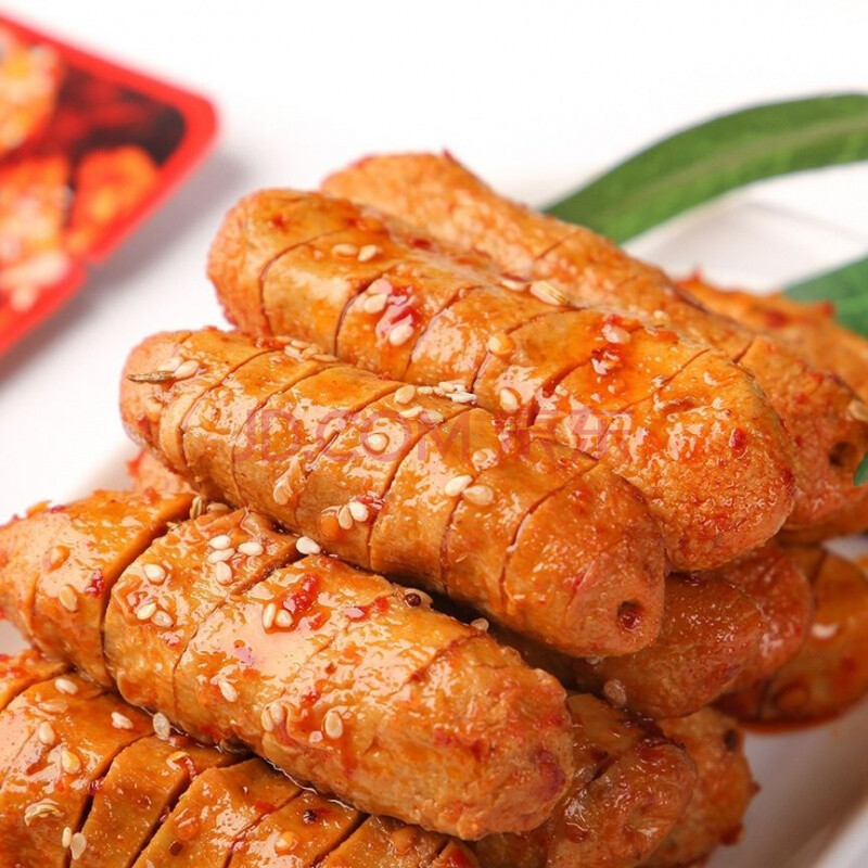 烤面筋40包香辣烧烤面筋素食休闲零食小吃网红碳烤面筋串批发/4包 4包