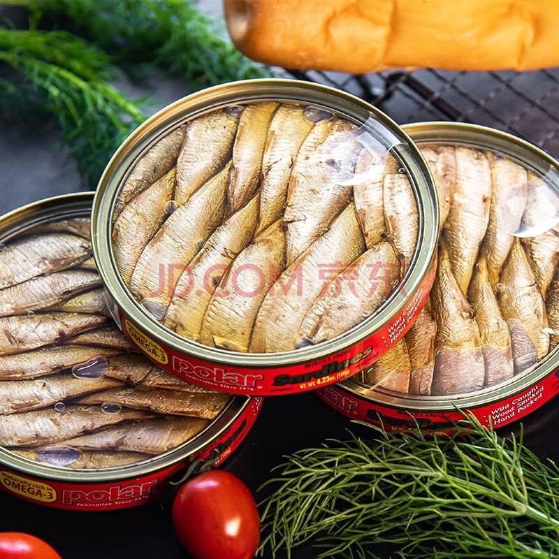 polar polar 烟熏油浸沙丁鱼罐头120g