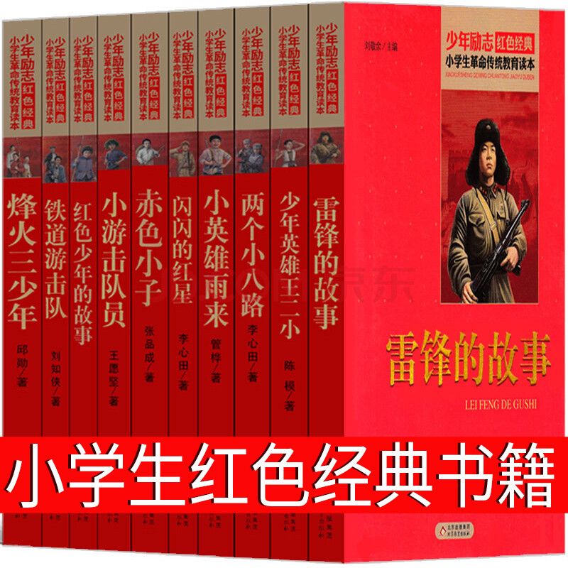 红色经典书籍10册小学生革命全套小英雄雨来小游击队员闪闪的红星雷锋