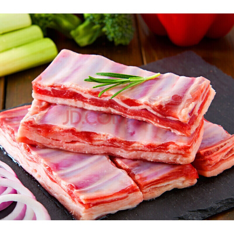 龙觇 羊排新鲜盐池滩羊烧烤食材半成品羔羊肉法式羊小排生羊肉2斤羊排