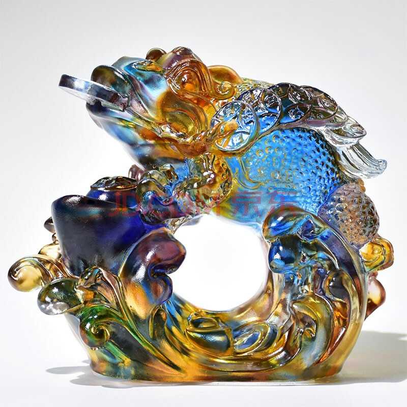 风水金蟾蜍琉璃工艺品店铺酒店会所饭店开业礼品2019 招财金蟾彩色