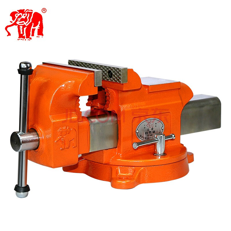 大象 重型钢制台虎钳 多功能工业级平口钳 球铁槽钢精密台钳 5英寸