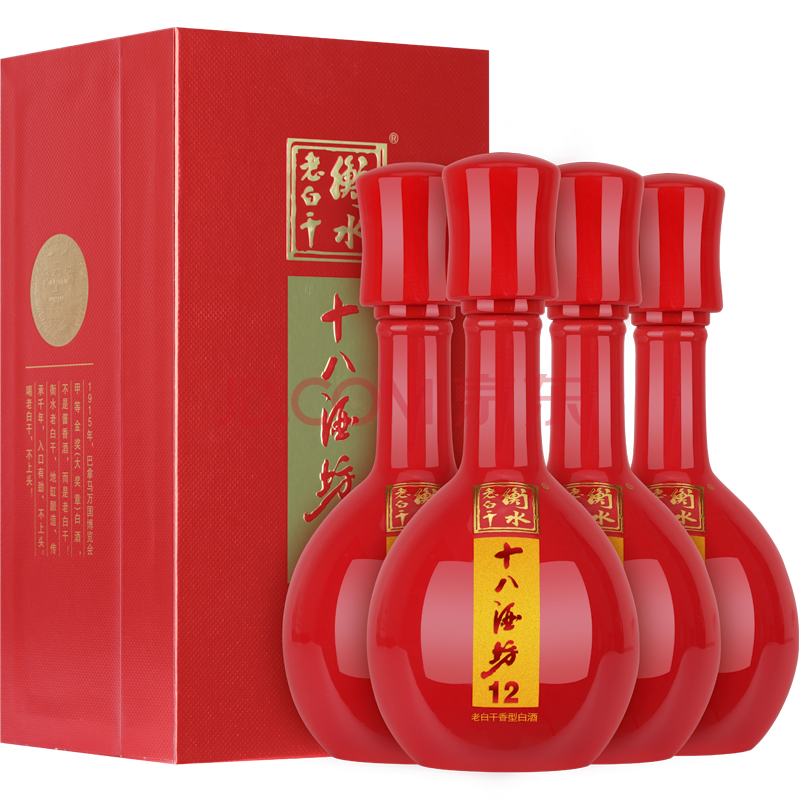 十八酒坊 白酒 陳壇陶藏12 老白乾香型 39度 480ml *4瓶 整箱裝