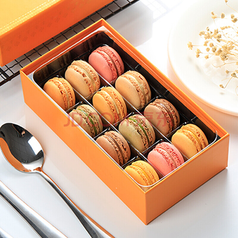 法式手工马卡龙甜点盒装蛋糕点心小饼干生日面包32g 马卡龙12枚礼盒装