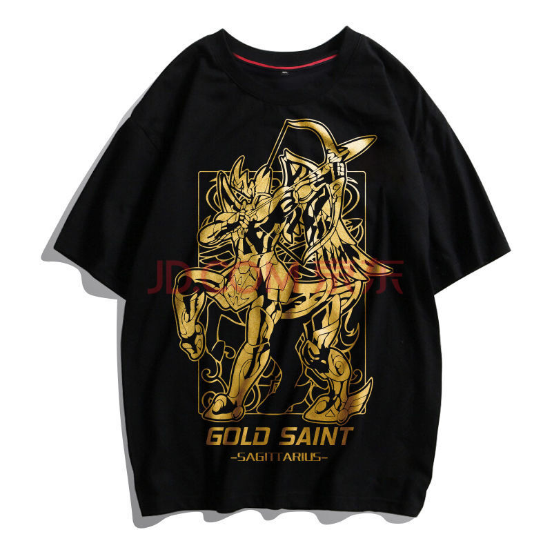 圣斗士星矢t恤短袖夏新款十二星座潮牌学生男女半袖上衣 射手座 s 160