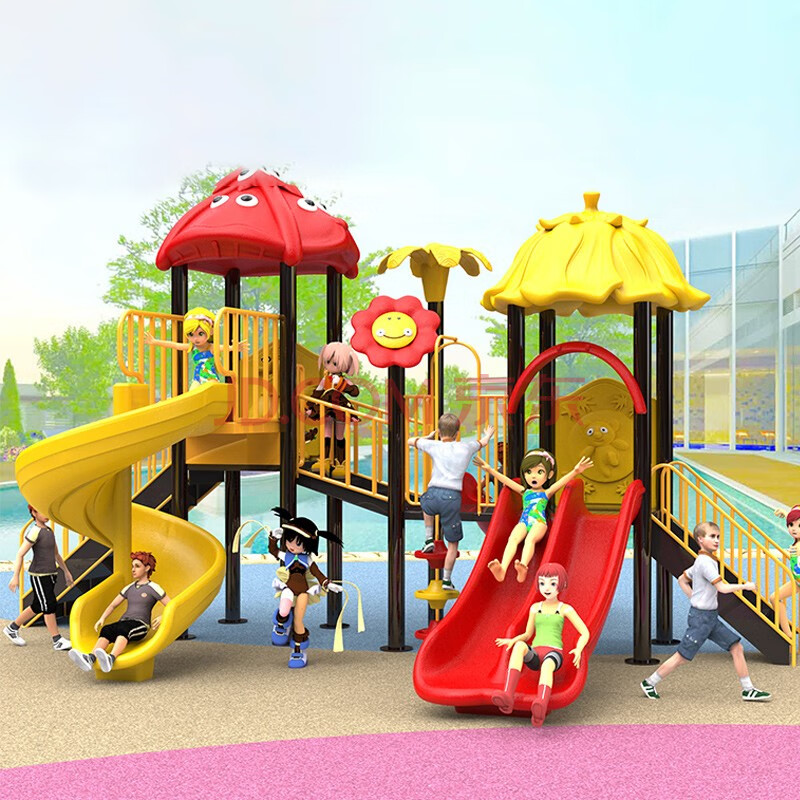 开心玛特 幼儿园室外大型滑梯儿童户外玩具滑滑梯小区秋千组合游乐场