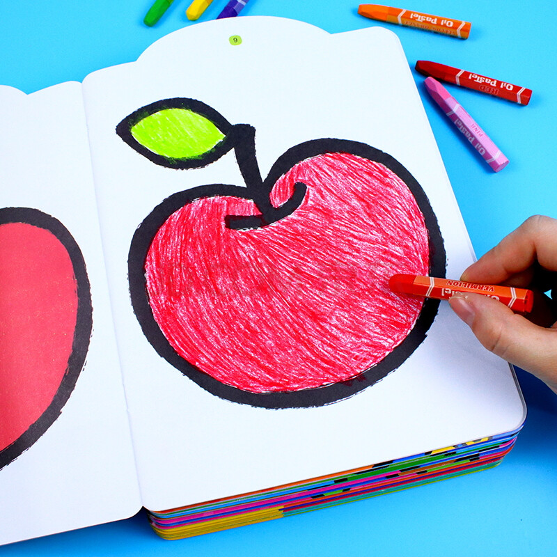 岁宝宝涂色书幼儿画画启蒙教材涂鸦画描画书0-2-3-4-5-6岁儿童简笔画