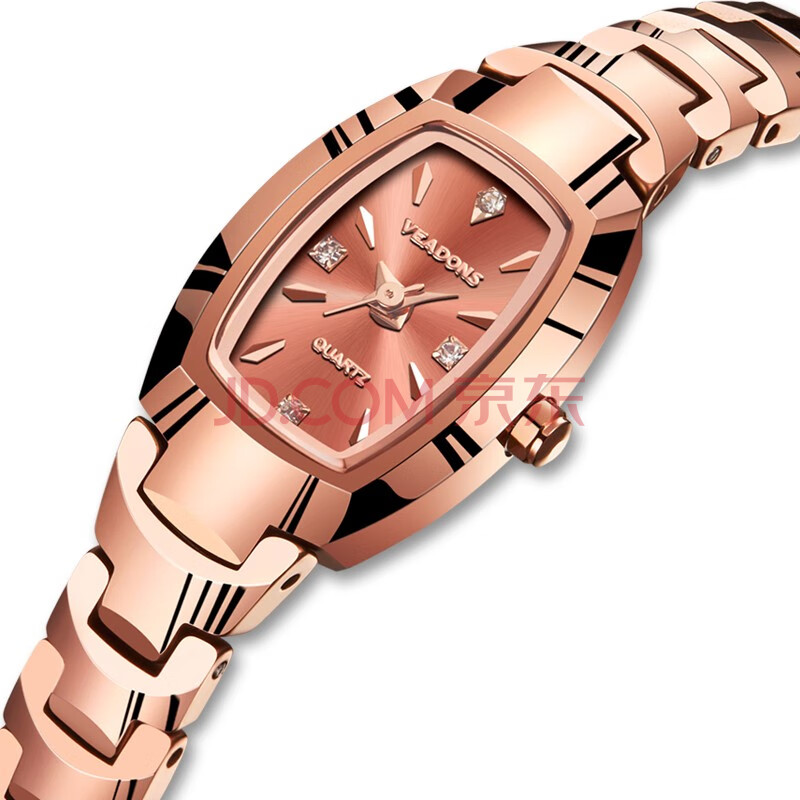 威顿(veadons)手表女士手表防水女表钨钢女表石英表 女表钟表 5066玫