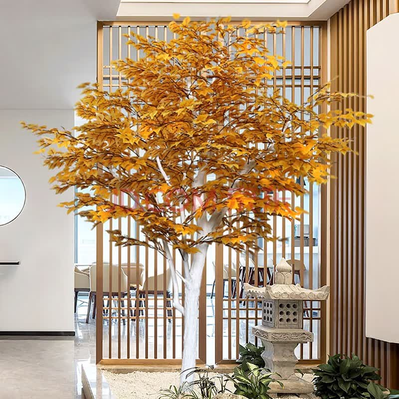 菲落 新品仿真白桦树客厅商场绿化装饰假树真树干室内景观树摆件 高1.