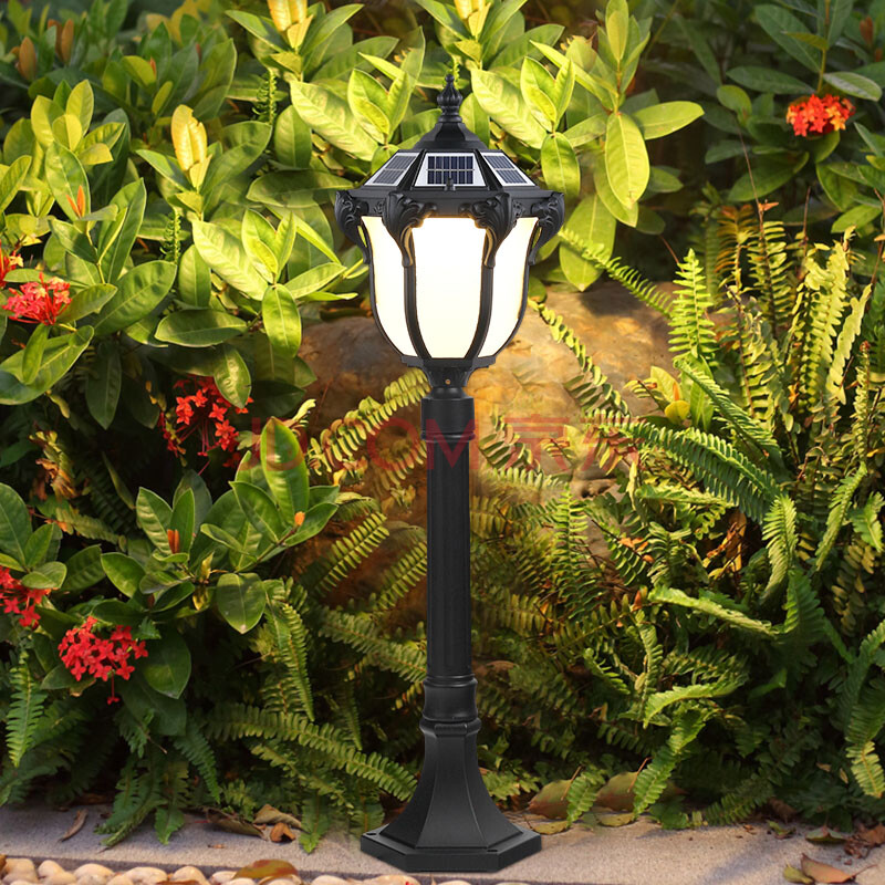 伦腾 户外草坪灯美式复古花园别墅景观庭院灯防水小区太阳能草地灯 可