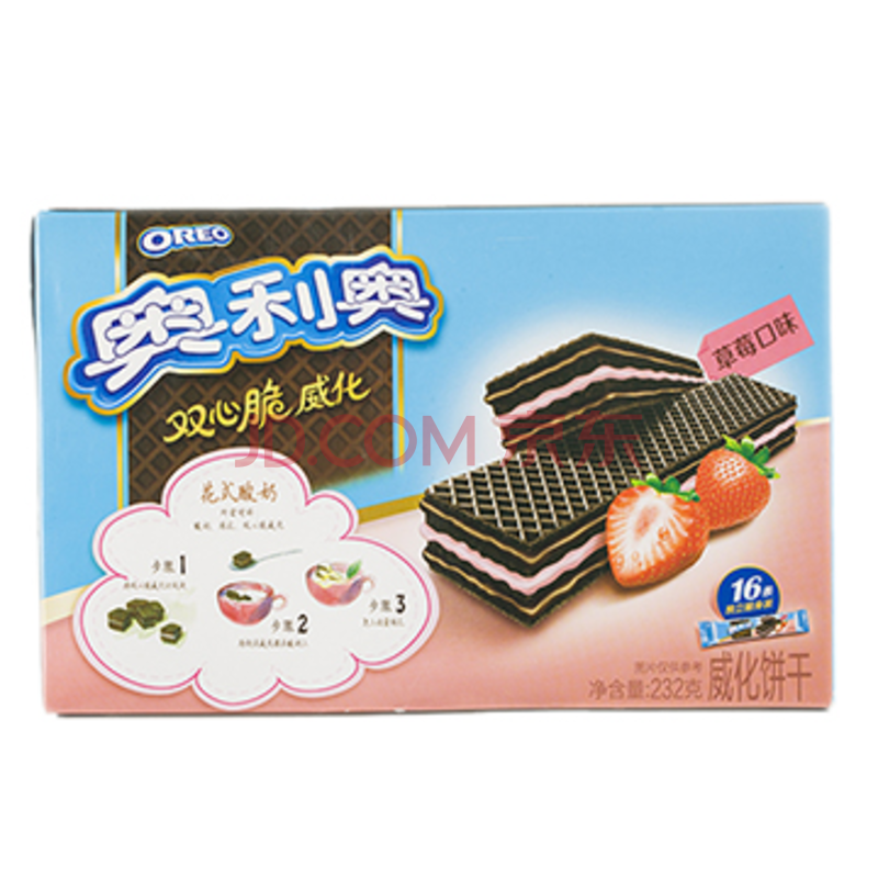 奥利奥双心脆草莓威化饼干 230g