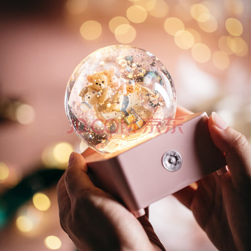 初高中学生礼物女 13-15-16岁女儿生日礼物独角兽水晶球音乐盒八音盒