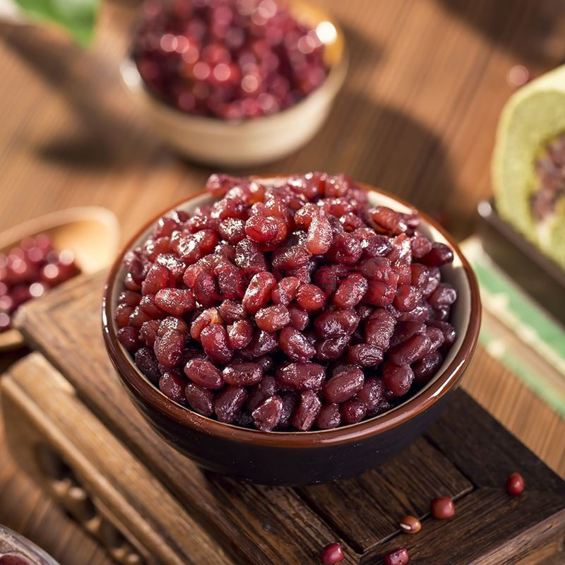 糖纳豆熟红豆糖纳红小豆免煮蜜蜜豆珍珠奶茶店专用烘培原料配料 糖纳