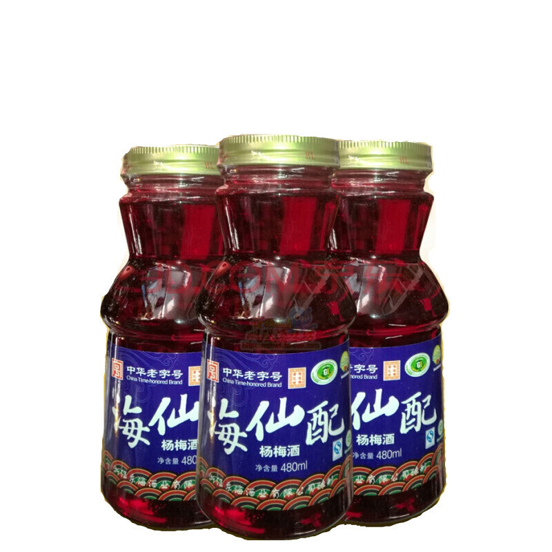 舟山特产海仙配杨梅酒480mlx6瓶普陀山海鲜配果酒梅子酒