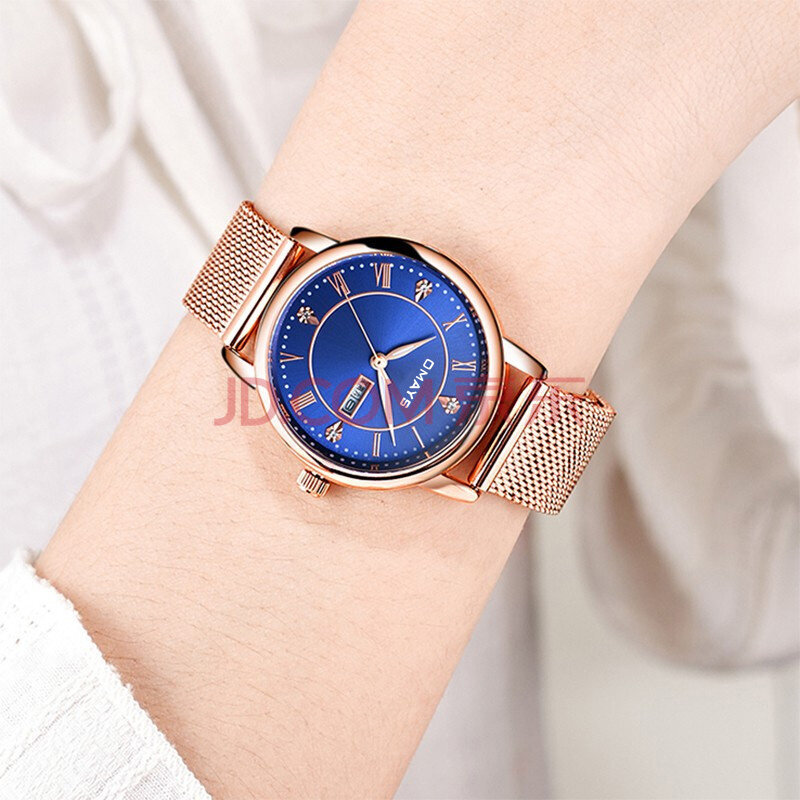 欧美时(omays)石英表瑞士简约时尚手表女薄款小蜜蜂学生百搭气质潮流