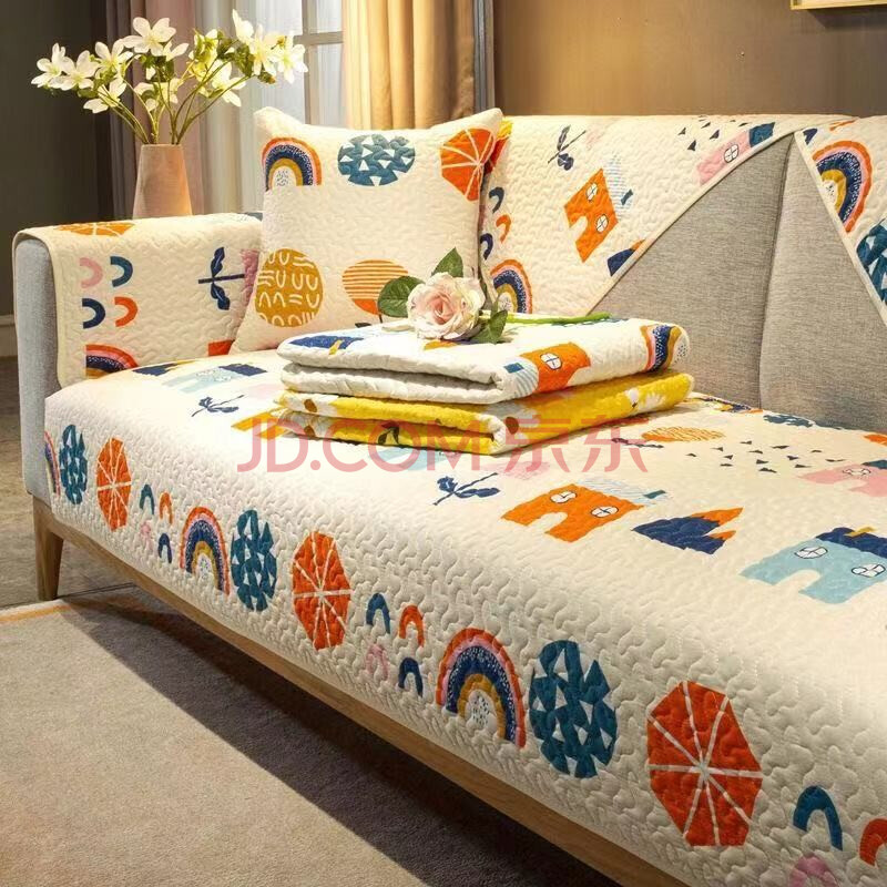 沙发垫四季通用玉米绒防滑高档北欧简约现代沙发套定制全包万能套