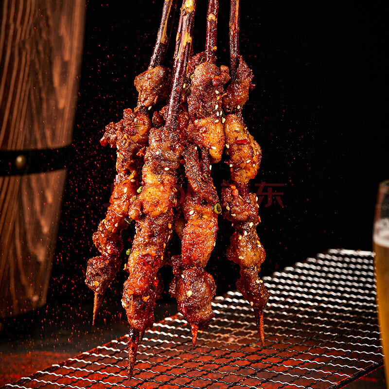 红柳羊肉串清真烧烤串户外餐bbq精品食材新鲜冷冻半成品 15串 原味