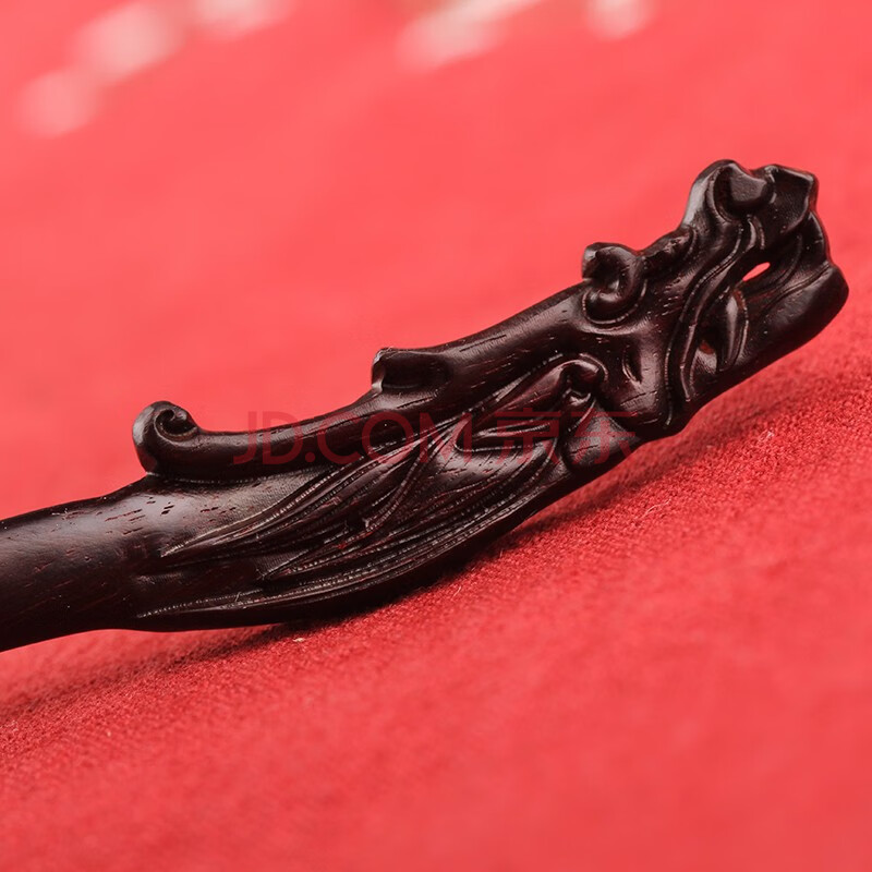 时乾 印度小叶紫檀木 古风发簪 汉服盘发发簪木质古代古装中国风 龙头