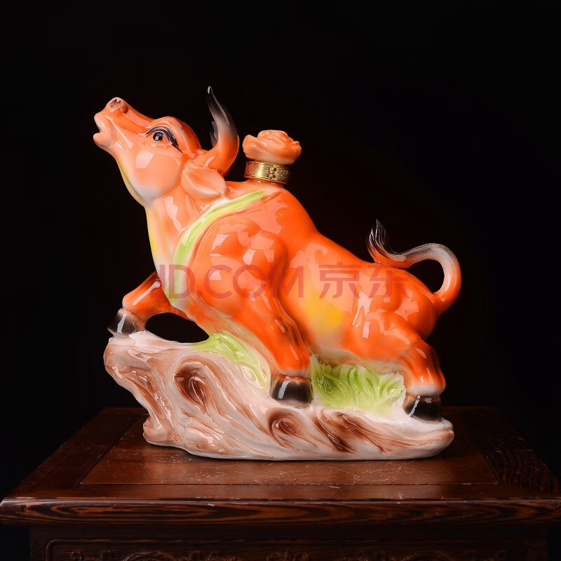 鑫国隆轩 景德镇陶瓷酒瓶 珐琅彩牛气冲天五斤装泡酒瓶 5斤装密封白酒