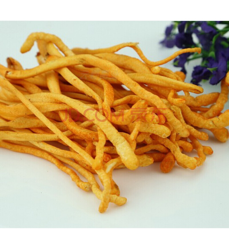 伟博 云野菌业新鲜虫草花蛹虫草金虫草新鲜孢子足250克食用菌菇4份起