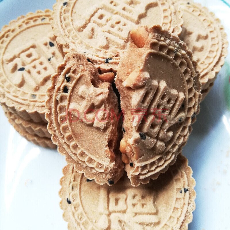 500g炒米饼广东硬休闲零食饼干特产独立装芝麻花生炒米饼广东手工传统