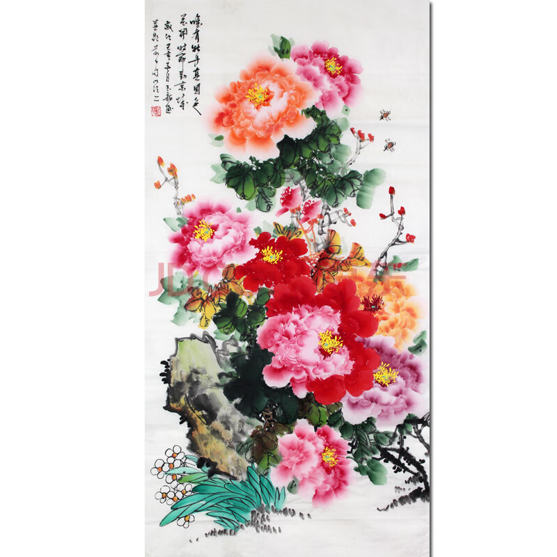 齐玉龙《唯有牡丹真国色 花开时节动京城》牡丹花开富贵