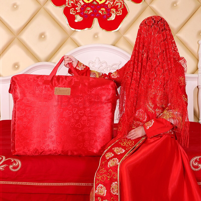 袋子婚庆红色手提袋女方陪嫁用品大全新婚婚礼嫁妆中式新人新娘用的