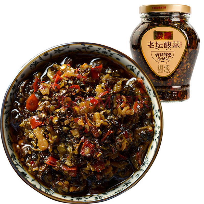 湖南特产老坛酸菜下饭的外婆菜童年农家风味458g腌制酱腌菜 老坛酱菜