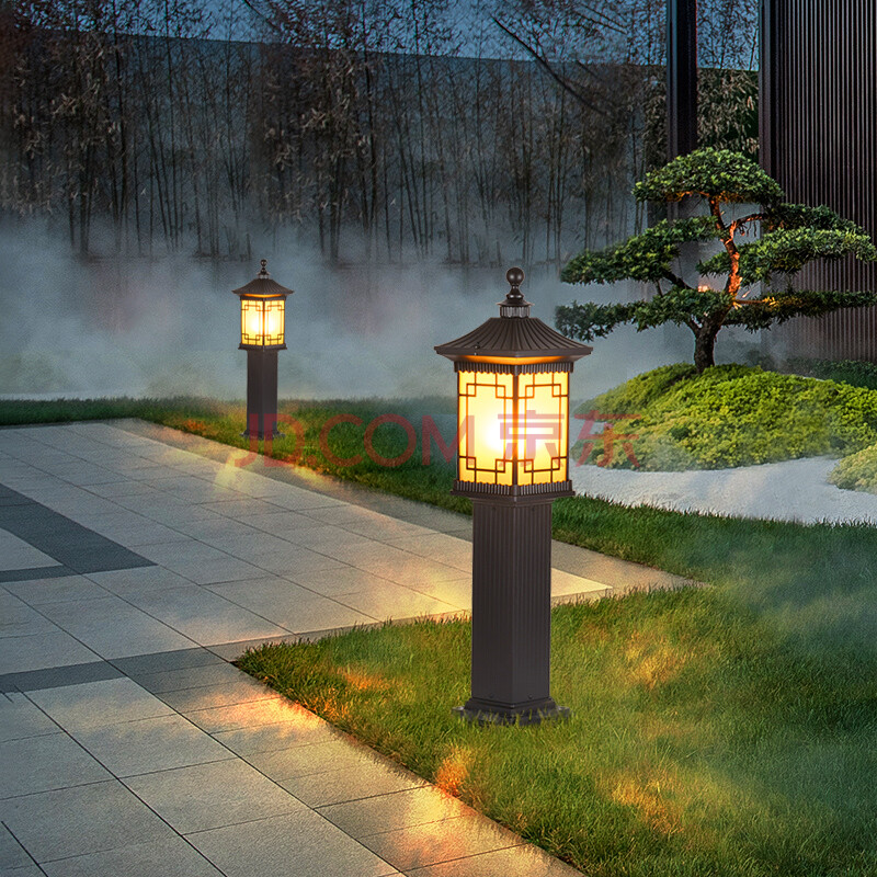 雷馨草坪燈中式戶外防水庭院燈led草地燈家用室外別墅過道花園景觀燈