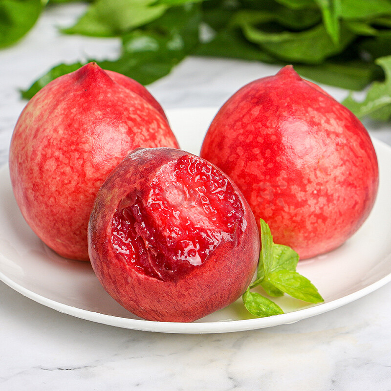 新鲜血桃5斤水果红心桃子当季整箱脆桃应季水蜜桃孕妇水果 9斤 精选果