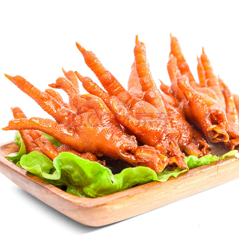 洪濑鸡爪 贻庆食品洪濑卤味凤爪 香辣味鸡爪熟食真空装300g 好吃的零