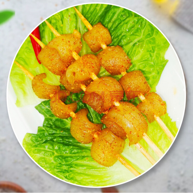 猪皮串半成品调理猪脆皮串1000g/40串油炸铁板烧烤食材