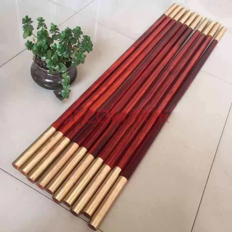 太极棍紫檀武术长棍实木短棍齐眉棍太极鞭杆木棍 长100cm直径2.5cm