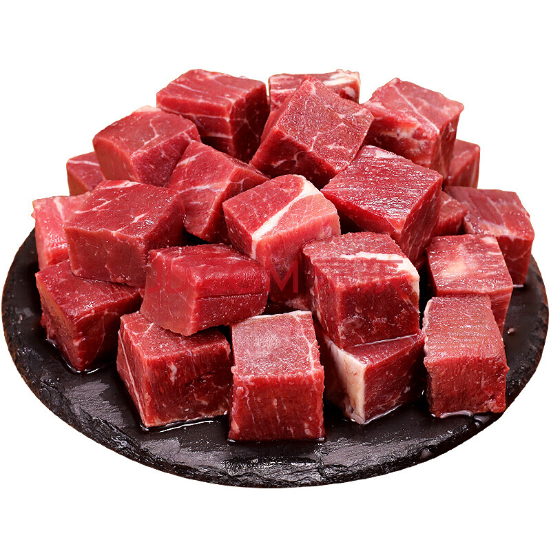 原切雪花牛腩肉新鲜冷冻商用牛肉粒生鲜 1.5斤