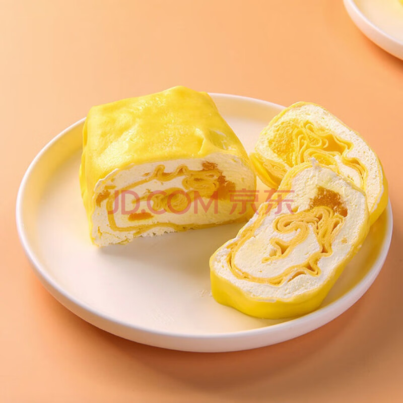 毛巾卷蛋糕爆浆奶油千层便宜蛋糕甜品甜点批发西式糕点 黄桃3盒