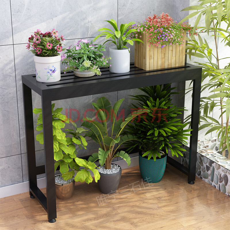 户外置物架 铁架空调外机花架盆景庭院阳台置物架小桌子露天花架户外