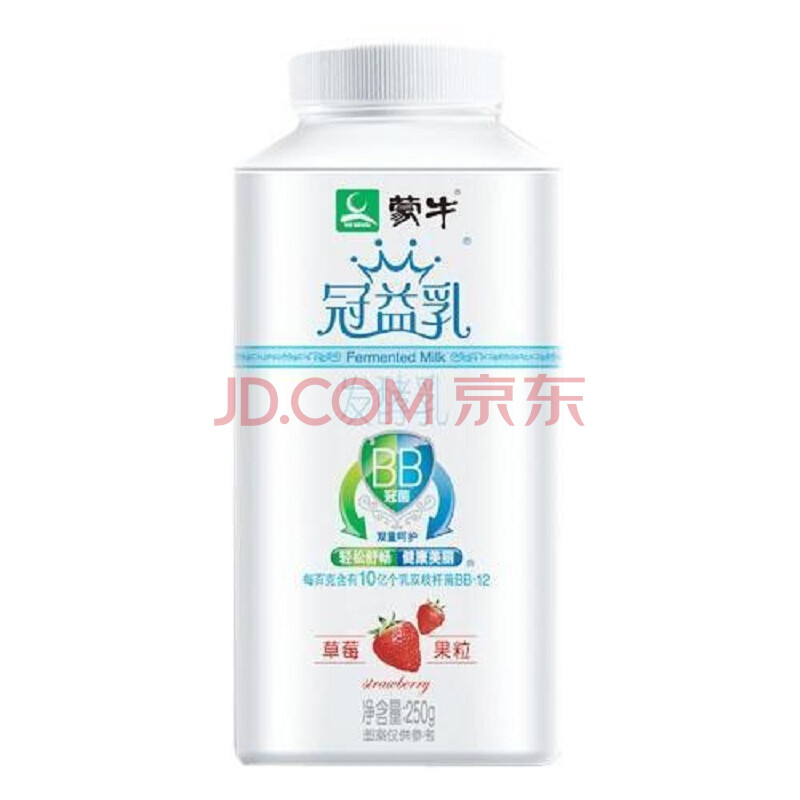 蒙牛 冠益乳酸牛奶(草莓果粒) 250g/瓶
