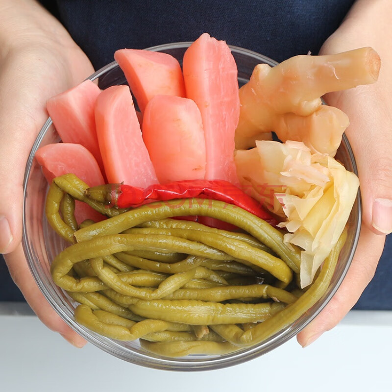 四川泡菜农家特产老坛泡酸萝卜泡什锦豆角即食下饭开味菜酸菜500g