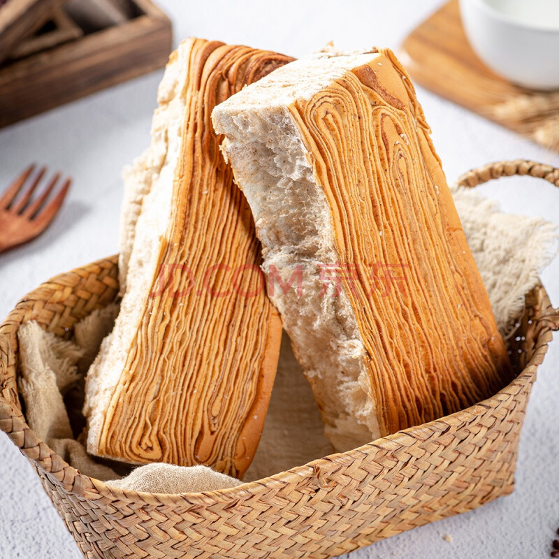 【顺丰速运】清真手撕豆沙面包258g千层蛋糕清真食品西式早餐零食小吃