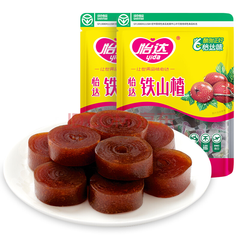 怡达怡达果丹皮铁山楂300g*2袋